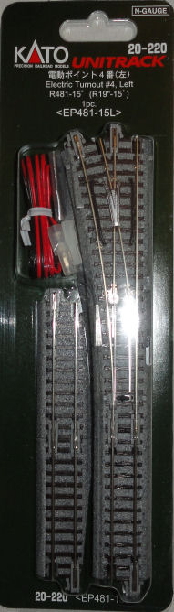 KAT20-220 4 Electric Turnout Unitrack Left Hand