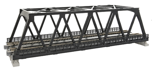 N Double Truss Bridge Black