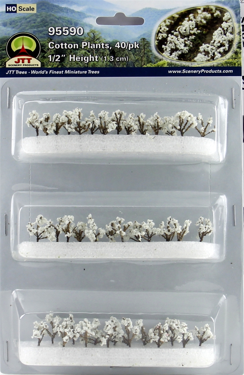 JTT95590 HO Cotton Plants - Pack of 40