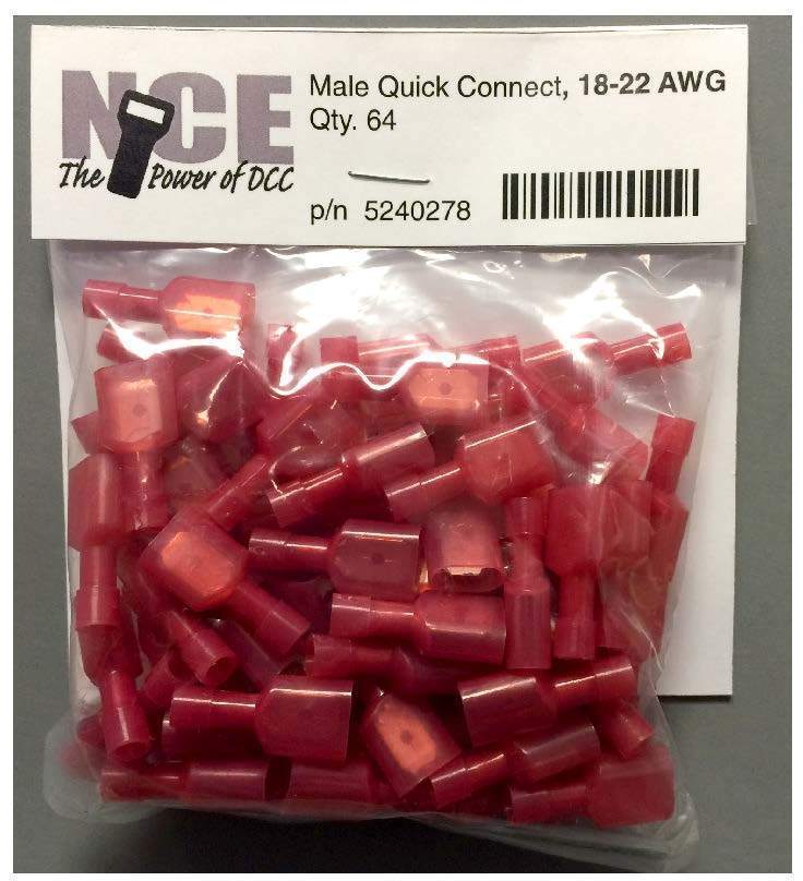 0278 Male Quick Connection, Red - Pack of 64