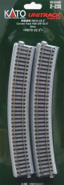 KAT2-230 670 mm Ho Radius Curve, 4 Pieces