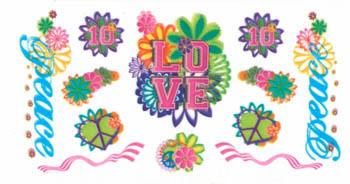 PINP4022 Peace & Love Dry Transfer