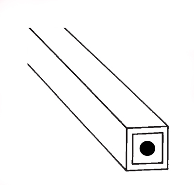 PLS90242 Acrylic Clear Square Tube