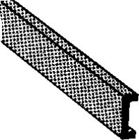 0.25 x 24 in. ABS Channel, C-8, Pack of 4