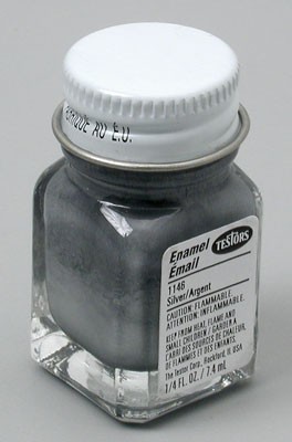 Picture of MHYC TES1146TT Testors Gloss Enamel Glass Jar Paint - Silver Metallic