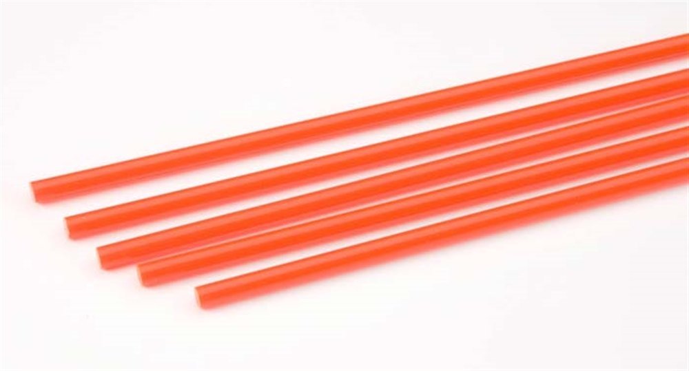 Picture of Plastruct PLS90274 FARR - 5H, 0.15 in. Rod Round Fluorescent, Red - Pack of 5