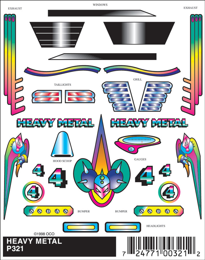 PINP321 Heavy Metal Stick-On Decal