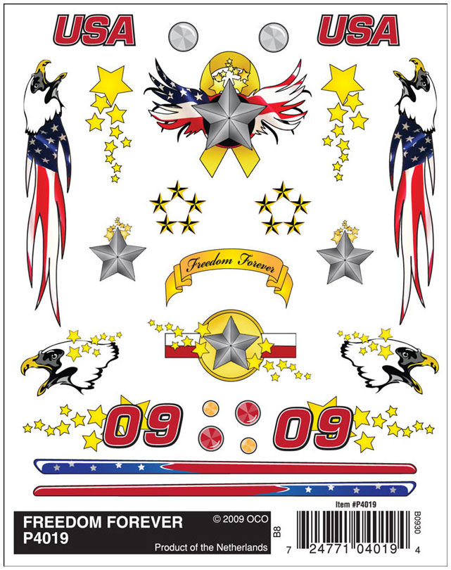PINP4019 Freedom Forever Dry Transfer Decal