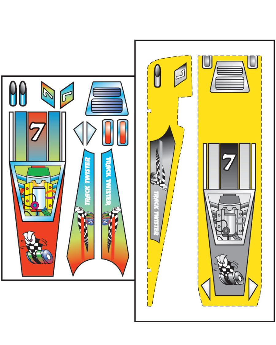 PINP475 Track Twister Template Stick-On Decal