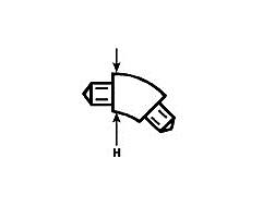 PLS95022 45 deg Elbow for TB