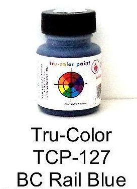 TCP127 1 oz Bc Rail Paint Bottle, Blue