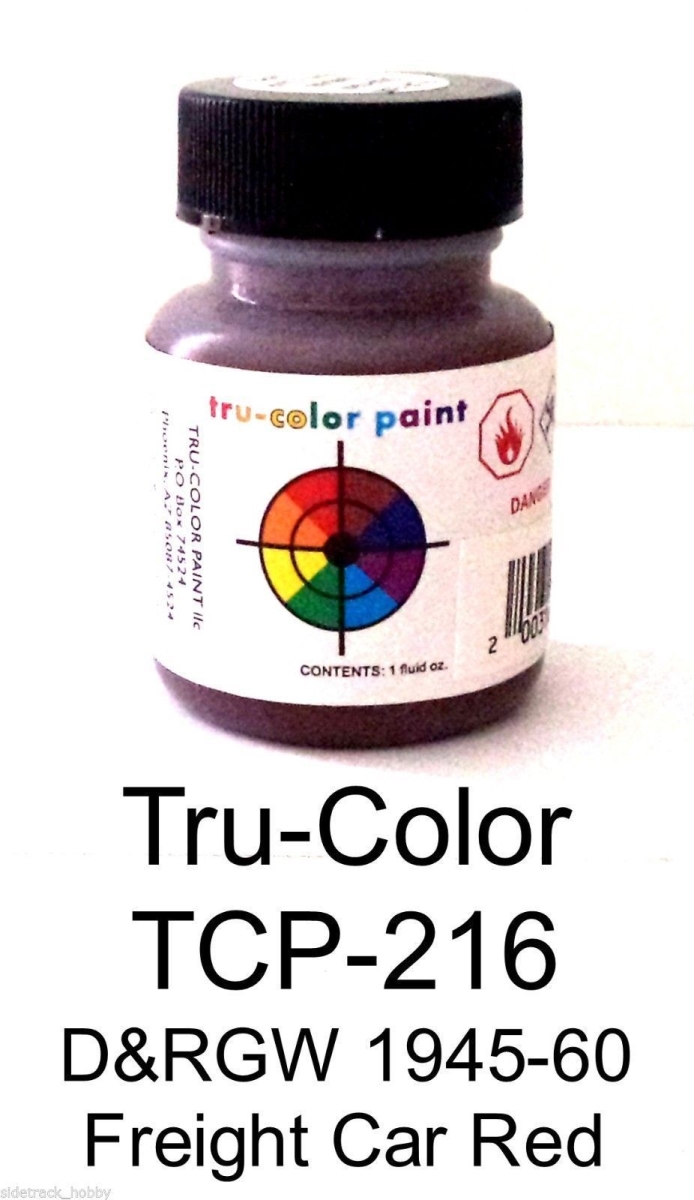 TCP216 1 oz Rio Grande Freight Car Paint Bottle, Red