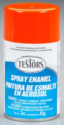 Testors Enamel Spray Paint 3 oz, Gloss Competition Orange (1628T)