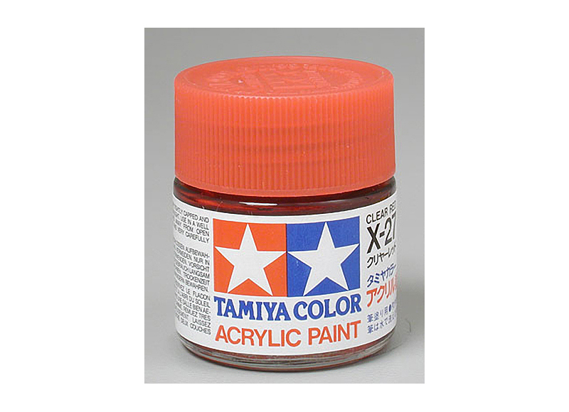 TAM81027 0.75 oz Tamiya Acrylic Paint - Clear Red -  Tamiya Paint
