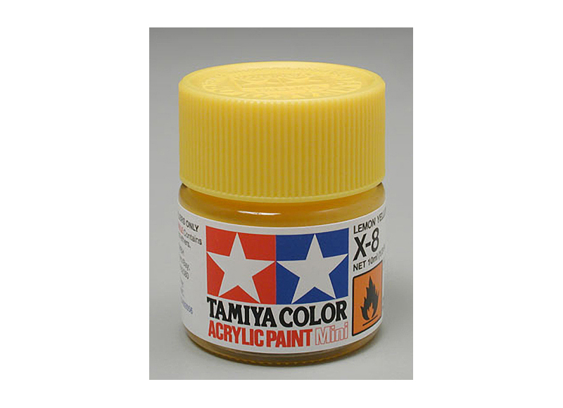 0.33 oz Tamiya Acrylic Mini Paint - Lemon Yellow