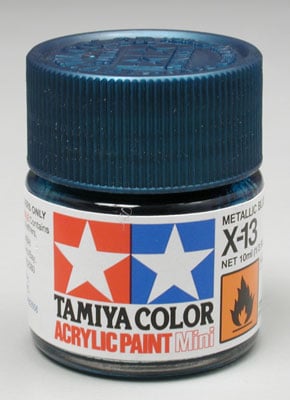 TAM81513 0.33 oz Tamiya Acrylic Mini Paint - Metallic Blue