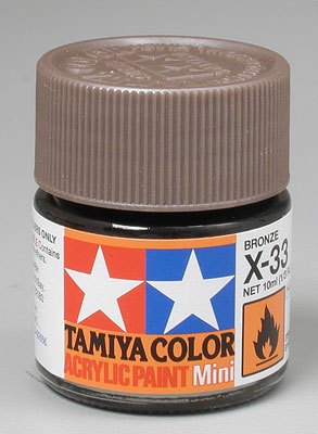TAM81533 0.33 oz Tamiya Acrylic Mini Paint - Bronze