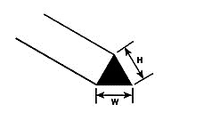 PLS90845 0.1 x 10 in. Triangle Styrene Rod - Pack of 5