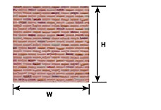 Picture of Plastruct PLS91606 O 1-48 Rough Brick Sheet - Pack of 2