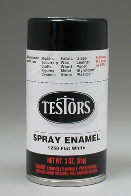 TES1258T 3 oz Spray Flat White Testors