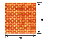 PLS91883 O 1-48 Red Brick Sheet - Pack of 2