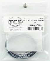 TCS1206 10 ft. 30 gauge Wire Black & White Stripe