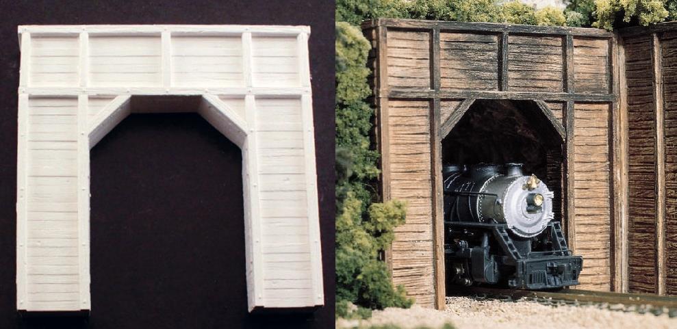 WOO1254 HO Timber Tunnel Portal