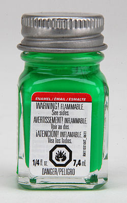 Testors Green Fluorescent Enamel Paint 1/4 oz (1174TT)
