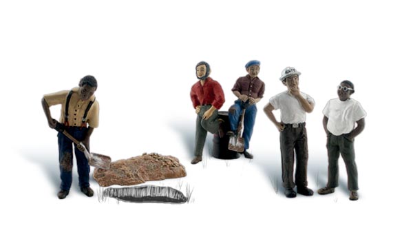WOO1927 One Man Crew - HO Scale, 7 Piece