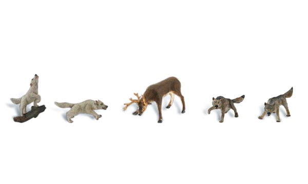 WOO1942 Wildlife Standoff - HO Scale, 6 Piece