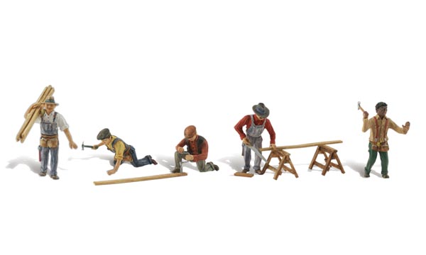 Carpenter Crew - HO Scale, 11 Piece