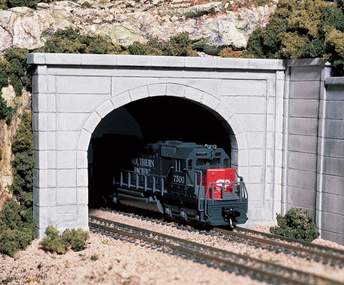 Concrete Double Portal - N Scale, 2 Piece