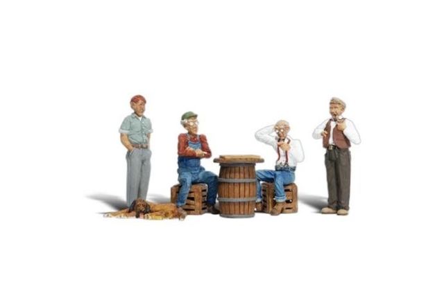 WOO2132 Checkers Players N - Scale