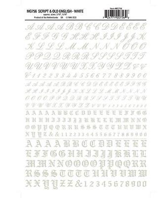 WOO756 Script & Old English Decal White