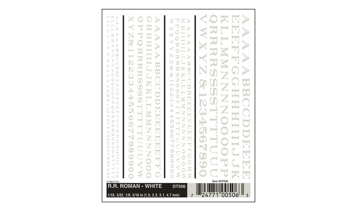 RR Roman Decal White