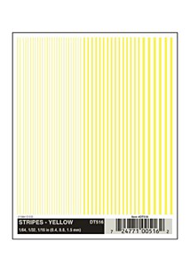 WOO516 Decals Stripes Yellow