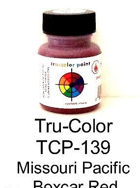 TCP139 1 oz Missouri Pacific Boxcar Red Paint Bottle