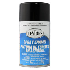 Testors Black Gloss Enamel Spray Paint 3 oz (1247T)