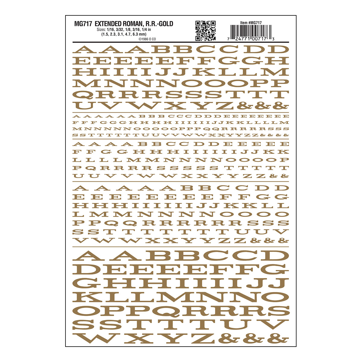 Extended Roman R R Gold