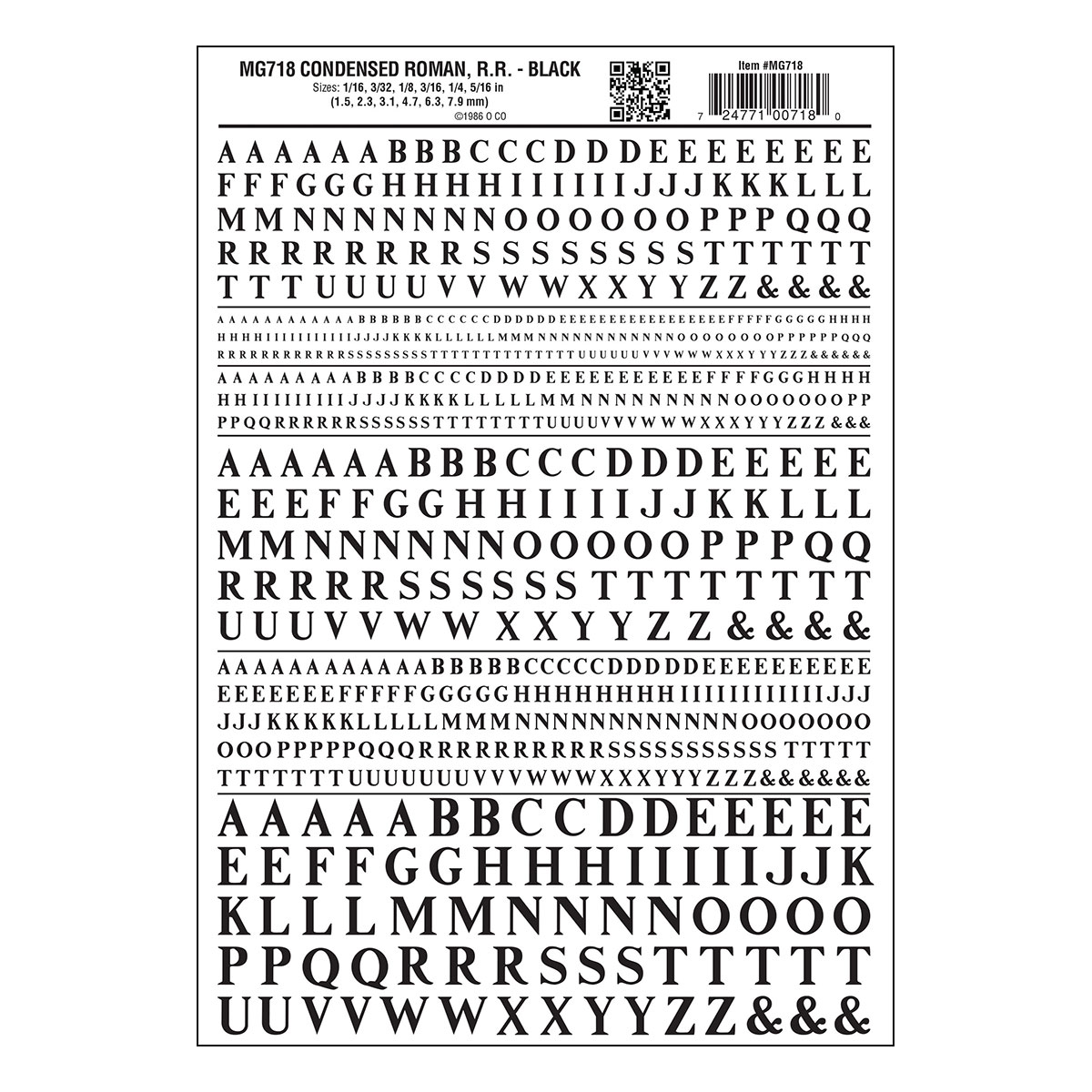 WOO718 Condensed Roman R R Black