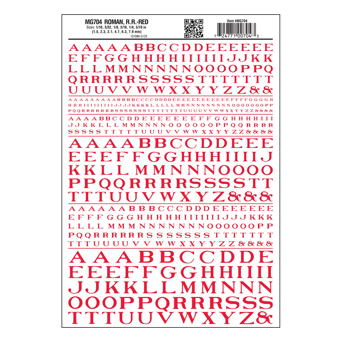WOO704 Roman R R Red
