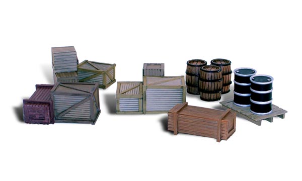 WOO2739 O Scale Assorted Crates, 6 Piece