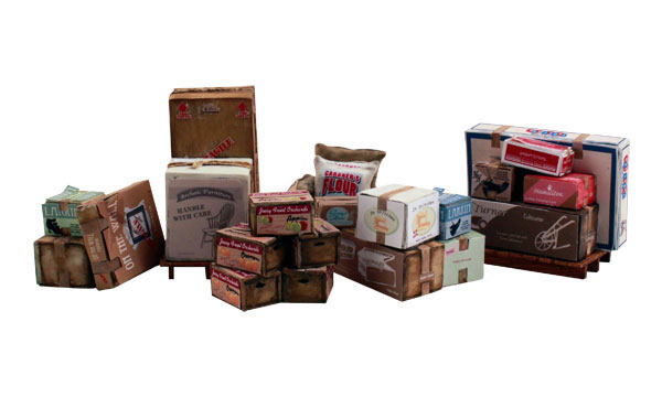 O Scale Miscellaneous Freight, 6 Piece
