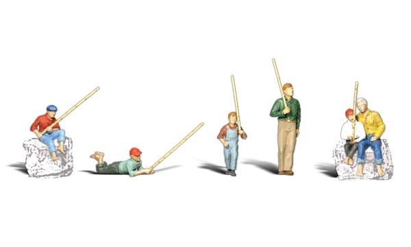 Gone Fishing - HO Scale, 5 Piece