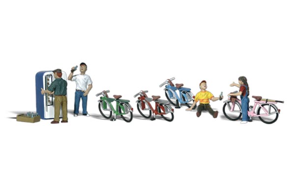 WOO1904 Bicycle Buddies - HO Scale, 10 Piece
