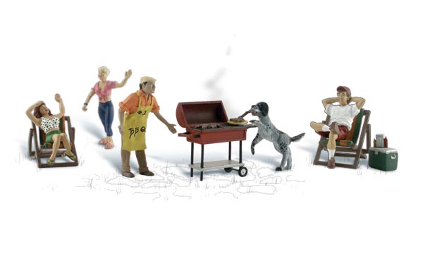 Backyard Barbeque - HO Scale, 9 Piece