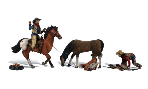 WOO1940 Ridin & Ropin - HO Scale, 6 Piece