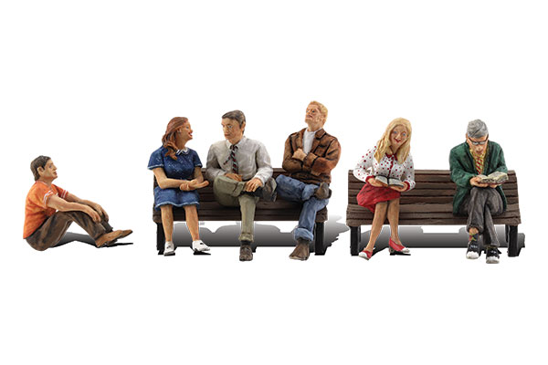 People Sitting - N Scale, 6 Piece