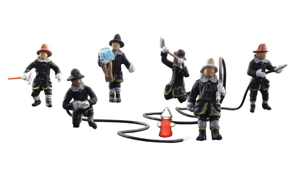 WOO1961 Rescue Firefighters - HO Scale, 7 Piece