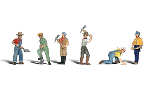 Track Workers - N scale, 6 Piece